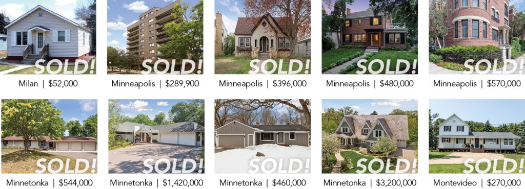 Homes listed and sold by Fazendin Realtors in the 2023 Twin Cities Real Estate Market